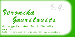 veronika gavrilovits business card